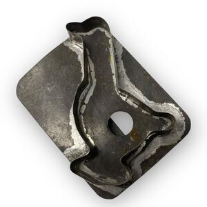 Privative Folk Art Antique Soldered Tin Cookie Cutter with Handle Goose Bird